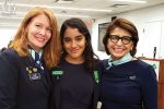 Ana de almeida amaral is pictured with carol and girl scouts of the usa ceo sylvia acevedo cover