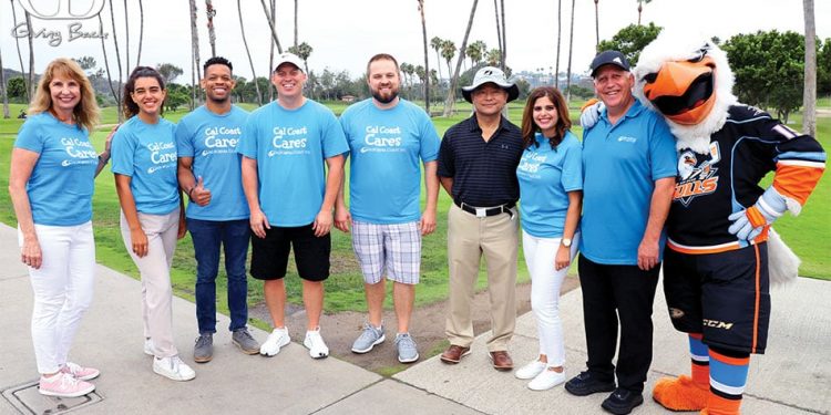 Cal coast team members at the annual golf tournament