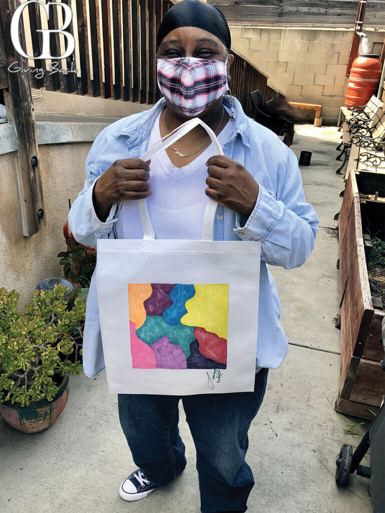 Tanya with tote bag