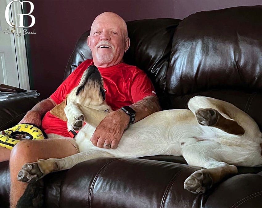 Charles Service with his Dogs