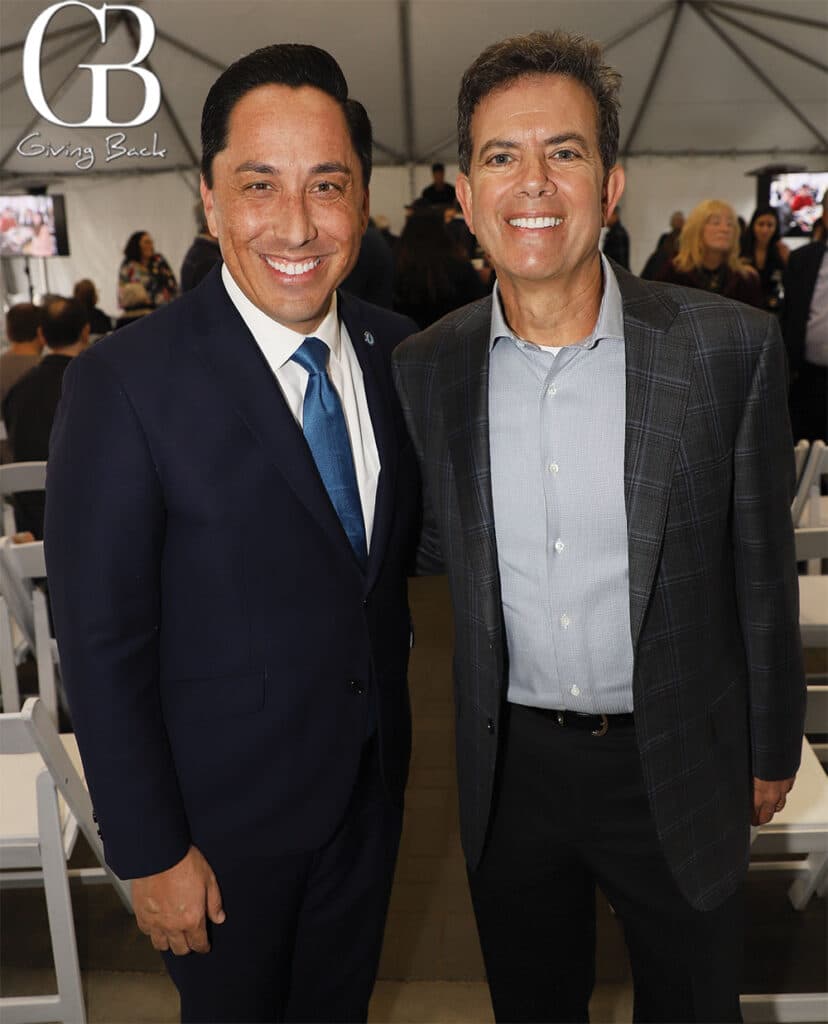 Mayor Todd Gloria and Wayne Harris