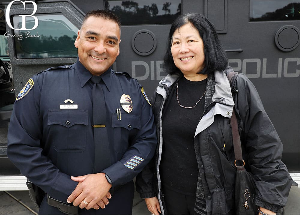 Officer Ricardo Pinon and Carol Tohsaku