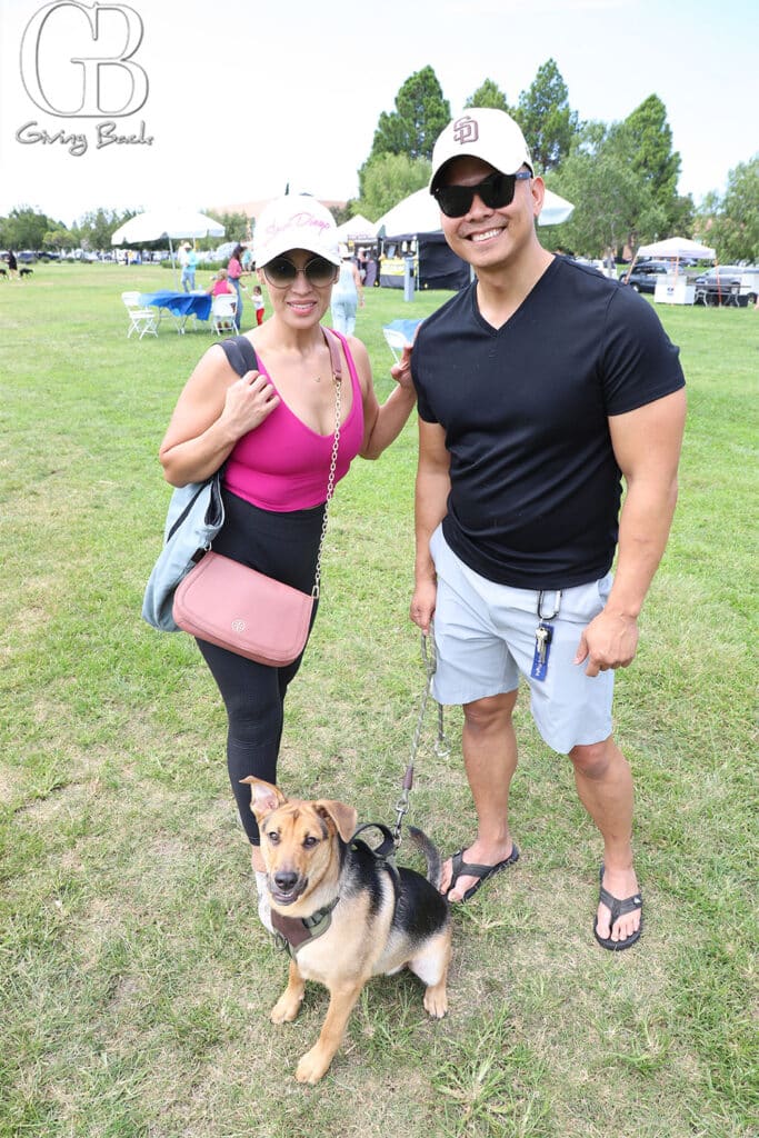 Dina Ybarra and Steven Ferrara with Reeses