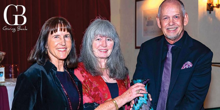 Dr Lisa Nyberg Award Recipient Rita Mccrerey and Scott Suckow Executive Director Liver Coalition of San Diego