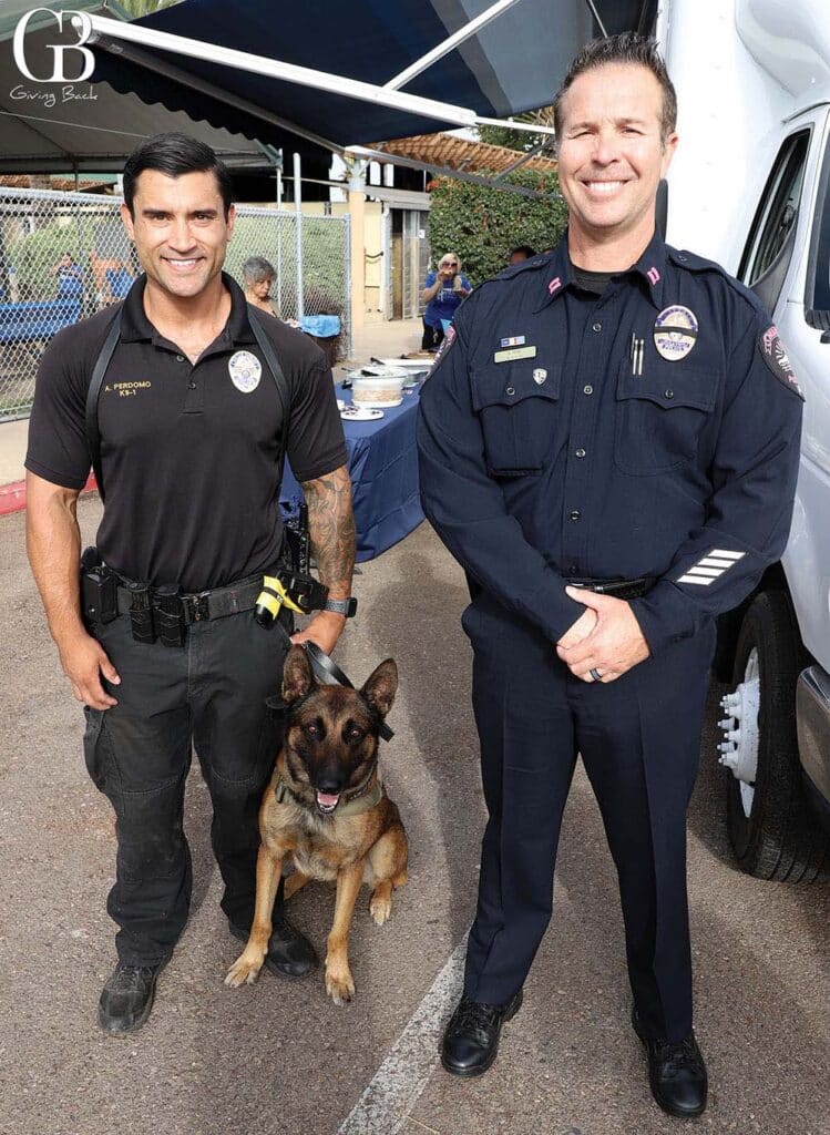 Canine Officer Alfonso Perdomo Canine Mattis and Captain Dan Peak