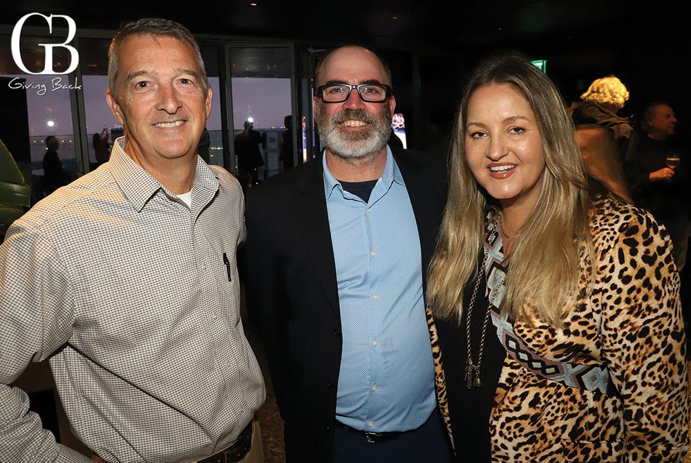 John Fry with Andrew and Rachel Blum