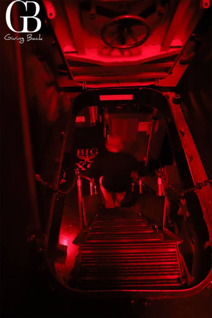 Down the stairs in night operations