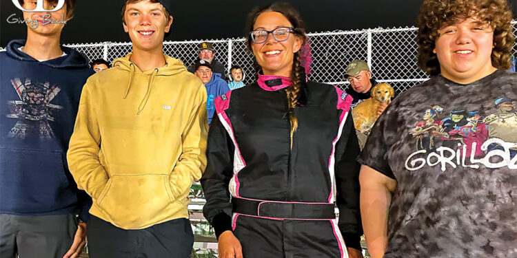 Ignite students at barona speedway with racer sunny trent