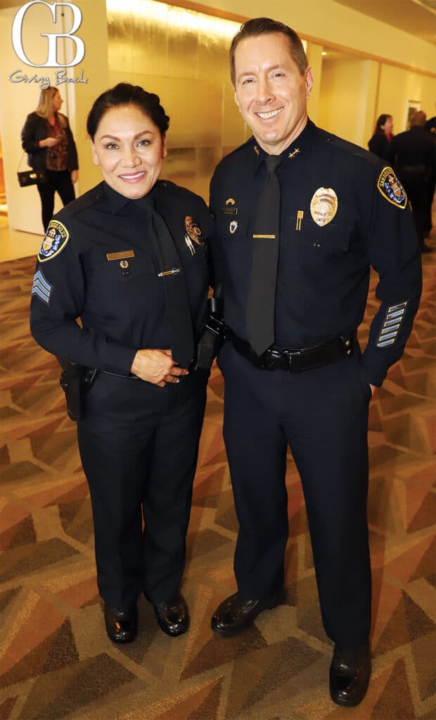 Sgt Esmeralda Tagaban and Assistant Chief Tom Underwood