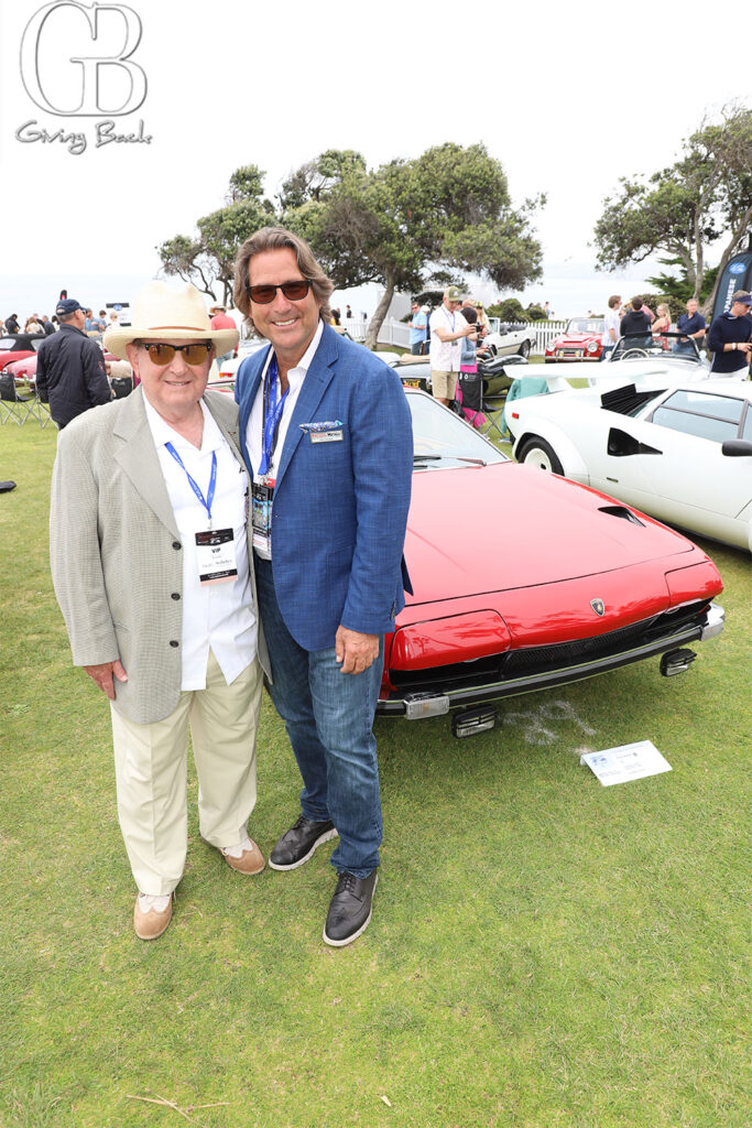 Jim Kidrick and Perry Mansfield with a 1972 Lamborghini Jarama