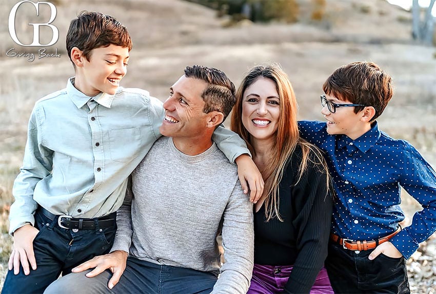 Malissa Rosa Sanfilippo with husband and childrens