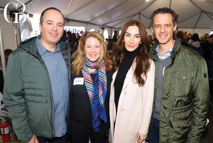 Brandon and Laura Grusd, Sara Fabian, and Dan Zagurfay at Grand Opening of Beverly & Joseph Glickman Hillel Center