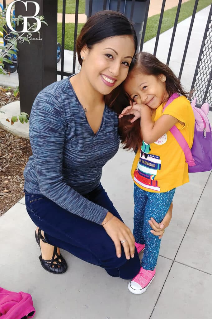 Yurico at the 1st day of school for Lexie +