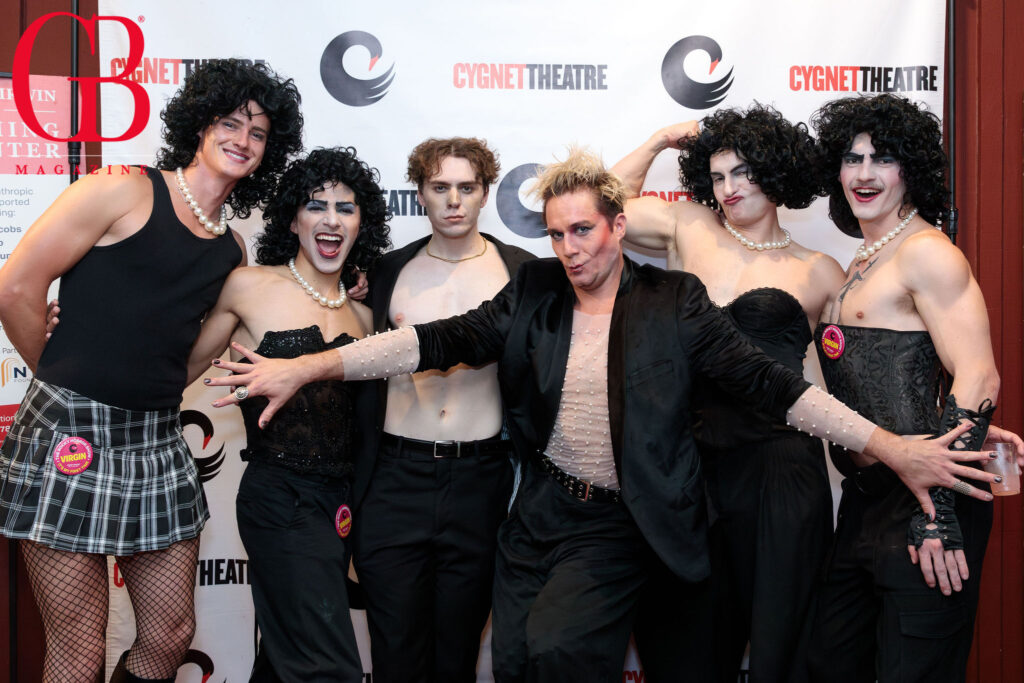 Nathan Madden Dr Frank N Furter and patrons dressed as his counterpart