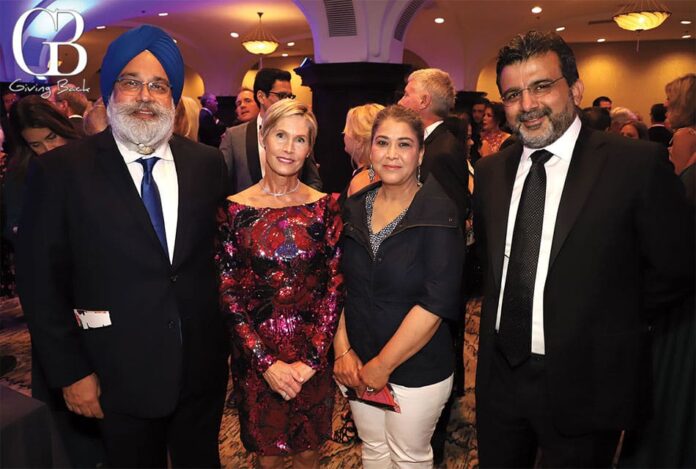 Savi Soin, Wendy Endsley, Jaya Soin, and Nakul Buggal at Hope Blooms Gala Supports Children at Father Joe’s Villages