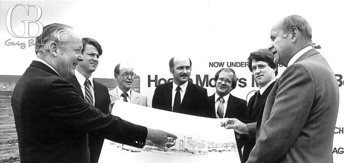Breaking ground on Hoehn Motors in 1975