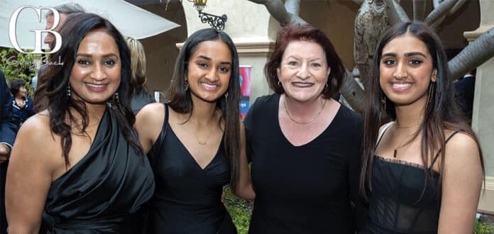 Preeti Mehta with her daughters and Toni Atkins
