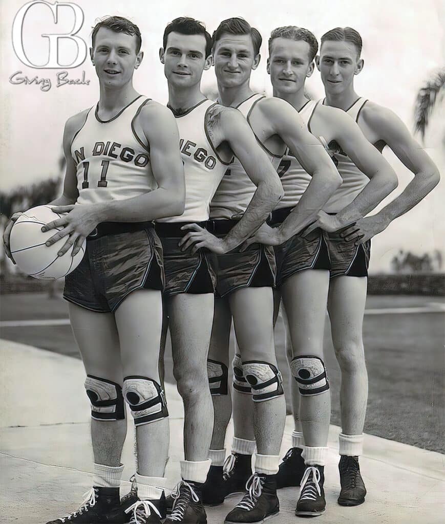 Starting Five for the 1941 San Diego State Basketball Team