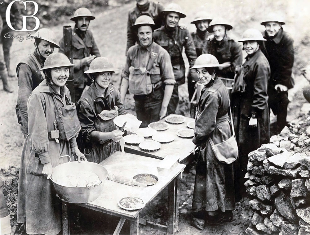 Serving meals on the frontlines in France in 1917
