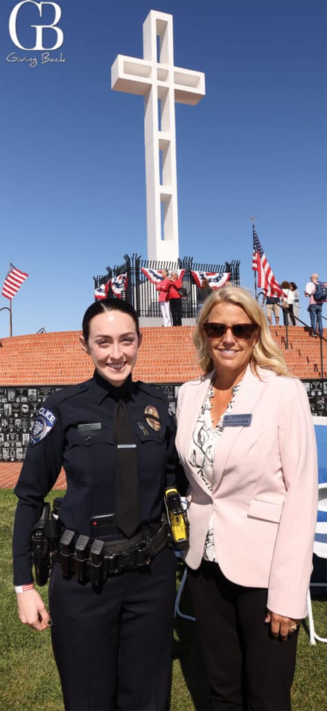Police Officer Grace Del Bagno and Rebecca Evleth
