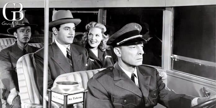 Buster Keaton as a bus driver in the movie San Diego, I Love You.