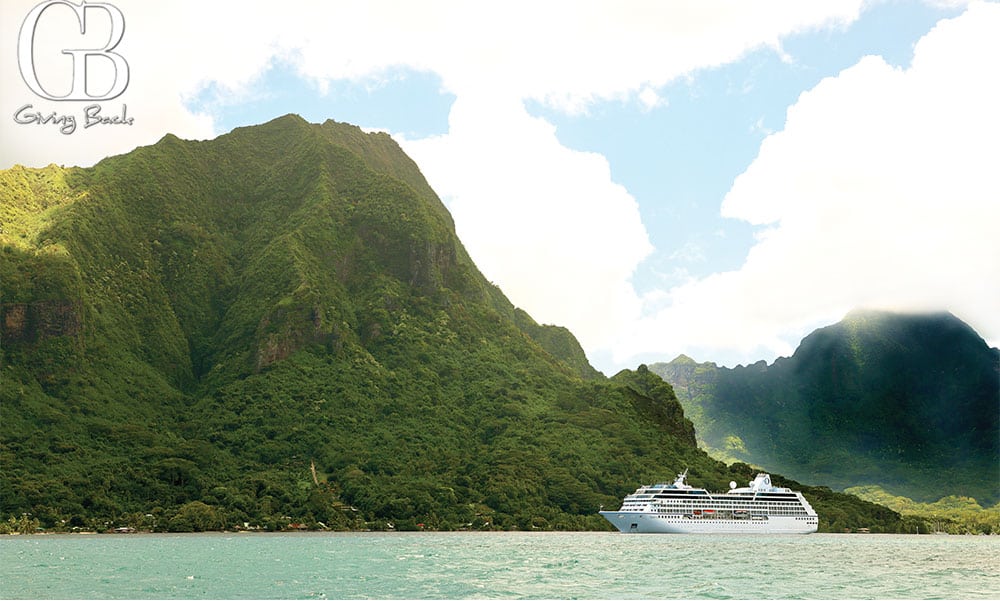 Oceania Nautica anchored in Moorea