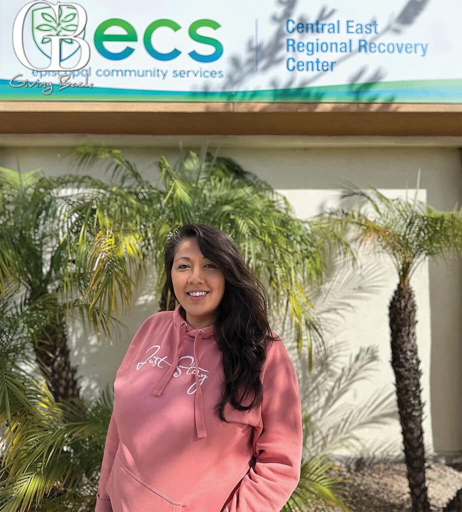 Stephanie-in-front-of-the-new-ECS-CERRC-location - GB Magazine Stephanie in front of the new ECS CERRC location