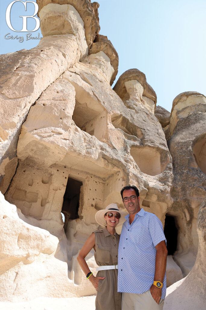 Danitza and Esteban at Zelve Paşabağlar Archaeological Site