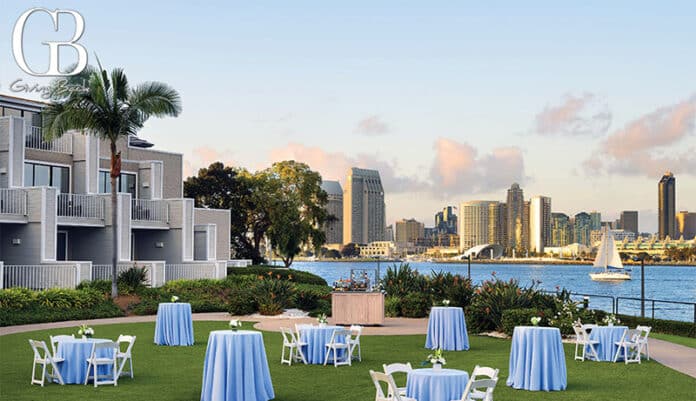 Waterfront Event with City Skyline