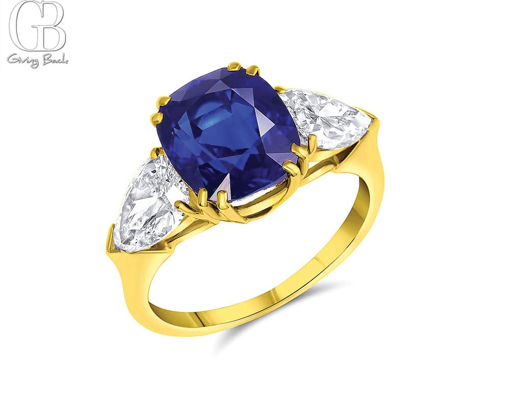 Harry Winston 553ct natural unheated sapphire and diamond ring Gübelin and AGL Certified
