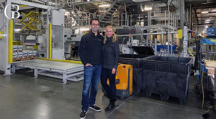 DAESVI Publishing founders Esteban and Danitza Villanueva at a press check for one of their publications