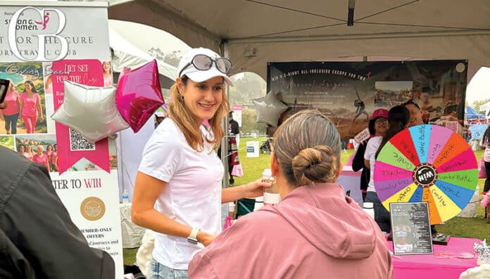 Janet volunteering at the Susan G. Komen Walk