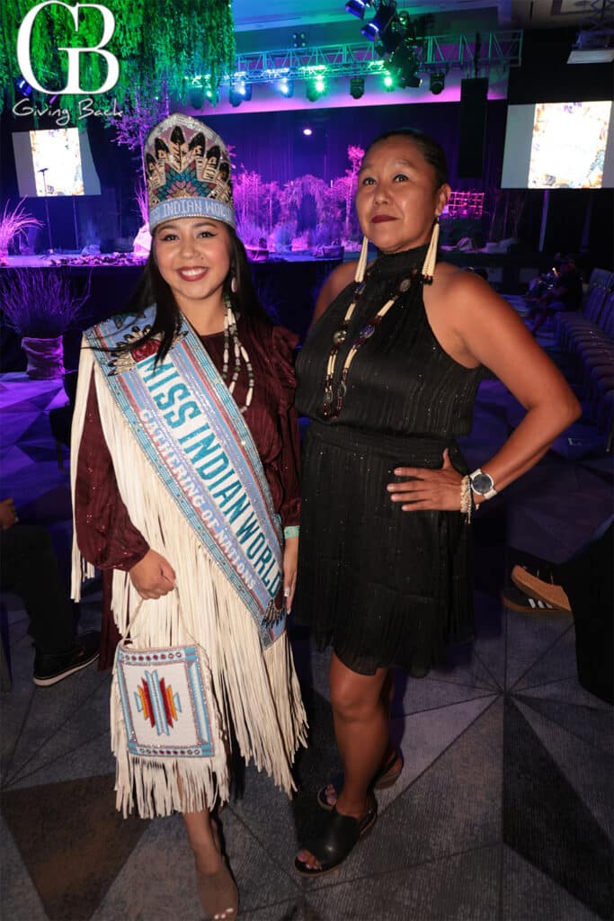Miss Indian World Dania Wahwasuck and Josette Scholfield