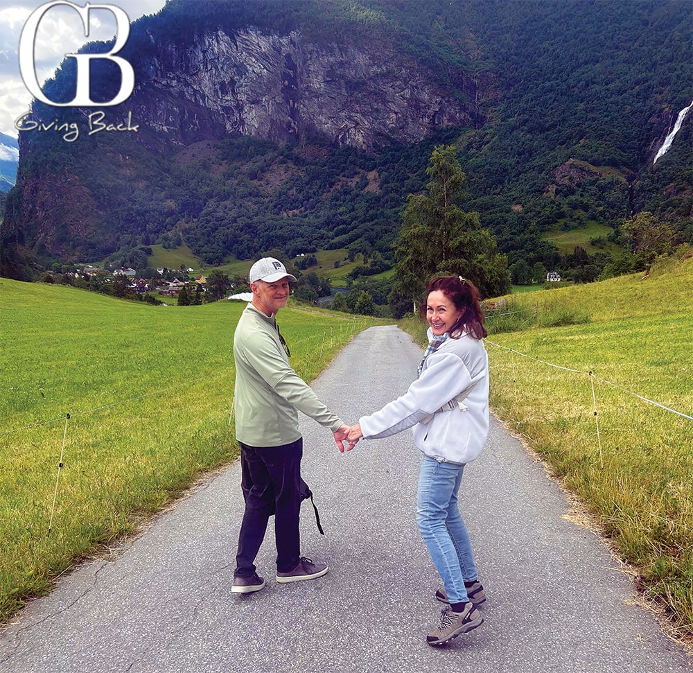 Kim and her husband John exploring Flam Norway