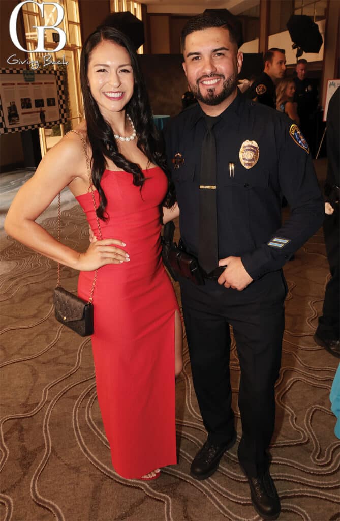 Stephanie Maciel and Officer Miguel Gonzalez