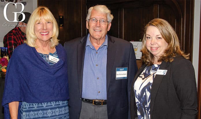 Anne and Ron Richardson with Kristin Wiggins