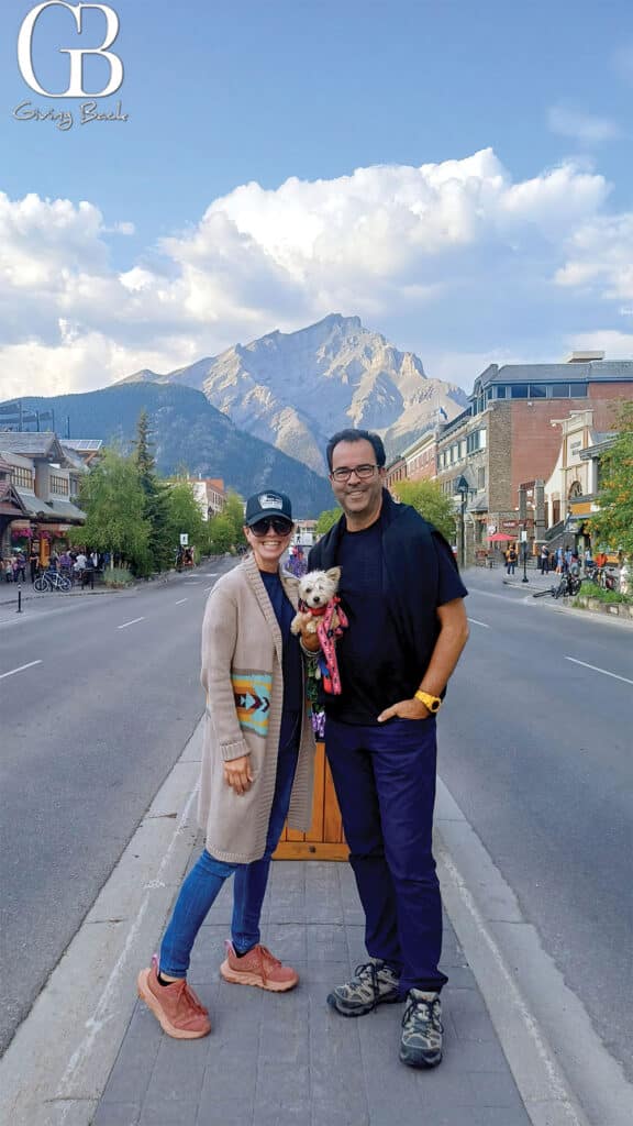 Danitza Winky and Esteban Villanueva in downtown Banff