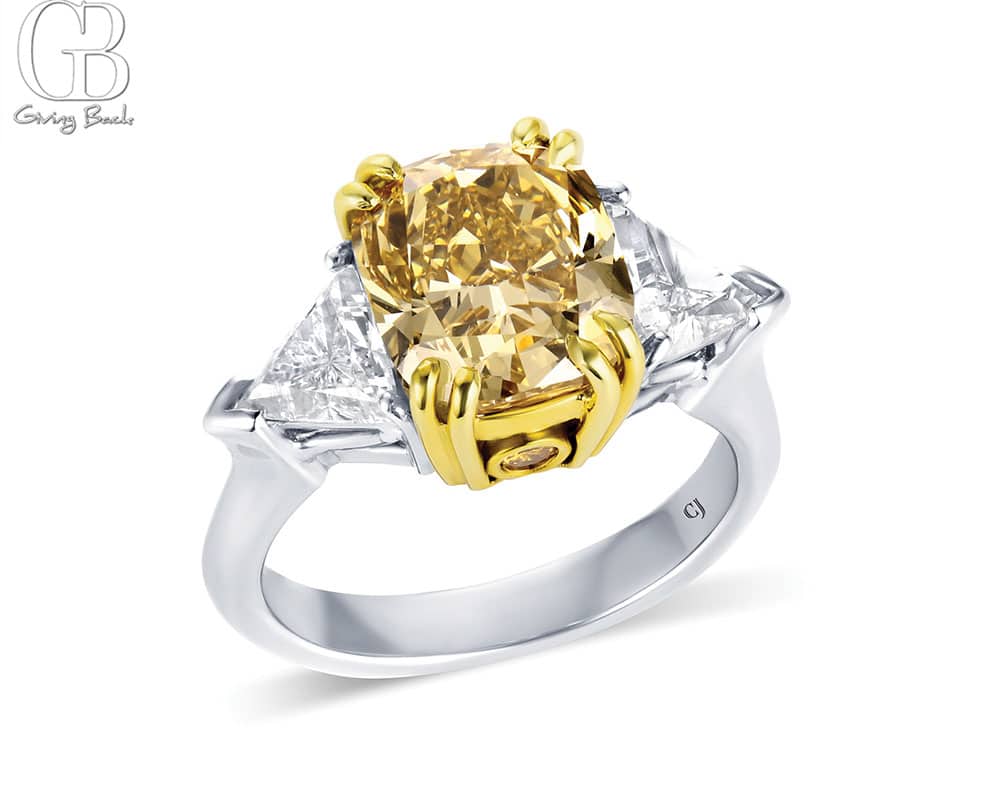 Rivière 438ct Fancy Color Diamond Ring - GB Magazine Rivière 438ct Fancy Color Diamond Ring