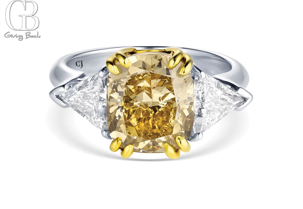 Rivière 438ct Fancy Color Diamond Ring - GB Magazine Rivière 438ct Fancy Color Diamond Ring