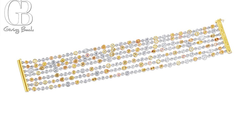 Rivière Luxe Multicolor Diamond Seven Strand Bracelet