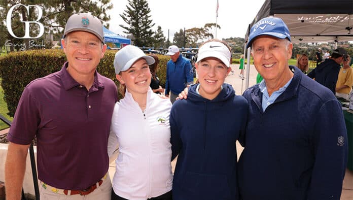 Mark, Caitlin and Madeline Wernig with Dale Yahnke