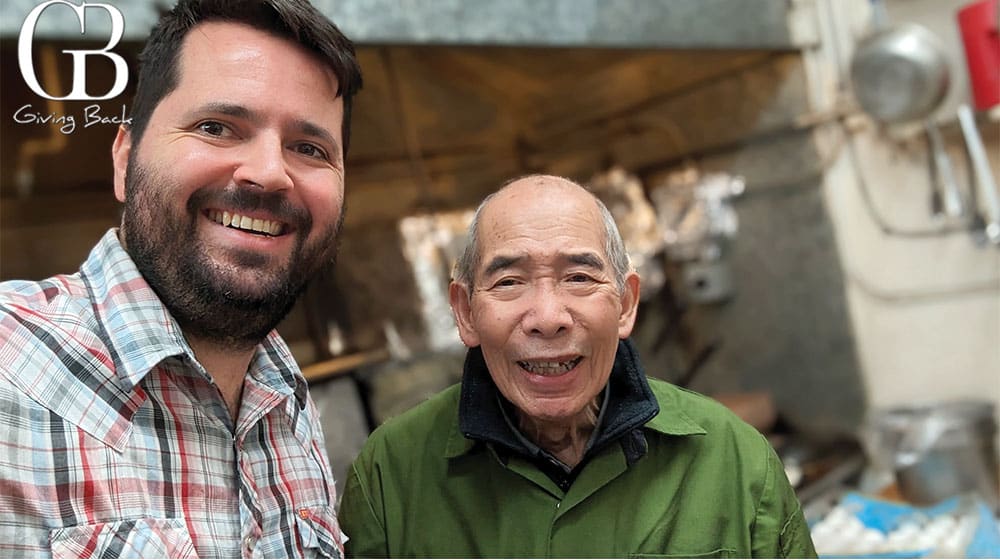 North-Park-Restaurateur-Matthew-Lyons-with-his-long-time-friend-Lucky-Wong - GB Magazine North Park Restaurateur Matthew Lyons with his long time friend Lucky Wong'Giving Back' in the corner