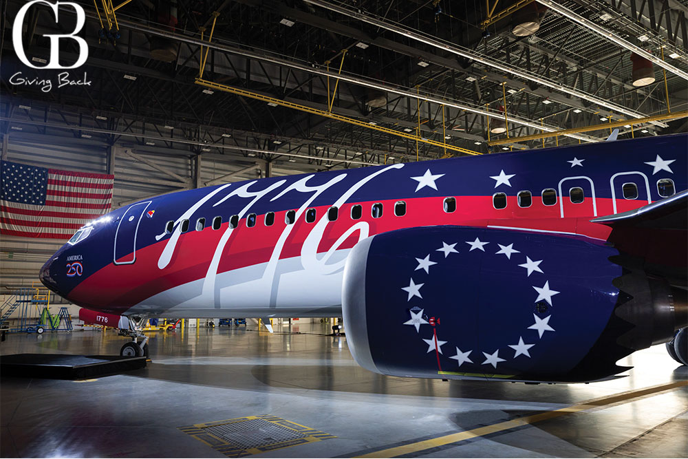 The-circle-of-stars-on-each-engine-cowling-reflects-the-original-Betsy-Ross-flag - GB Magazine The circle of stars on each engine cowling reflects the original Betsy Ross flag