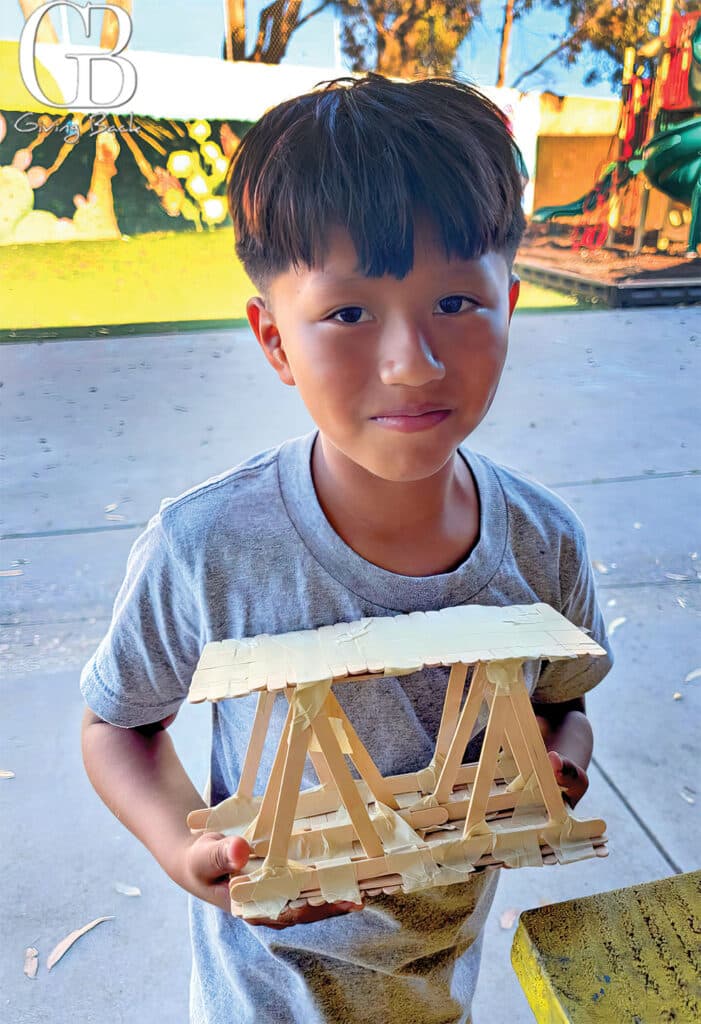 A-Boy-with-Bridge-at-STEM-Friday - GB Magazine A Boy with Bridge at STEM Friday