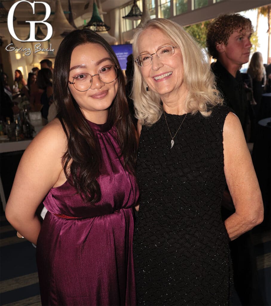 Gulia-Cheng-and-Pamela-Chana - GB Magazine Gulia Cheng and Pamela Chana'GB Giving Back' logo visible in the corner.
