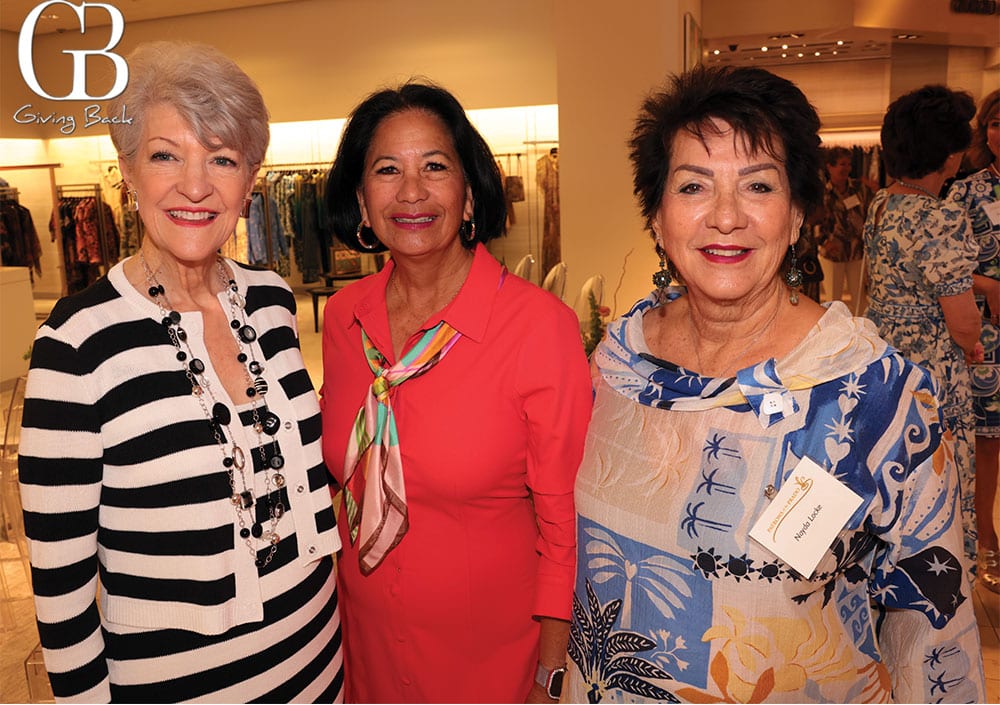 Lynne Guidoboni Dee Ammon and Nayda Locke'Giving Back' logo in the corner.