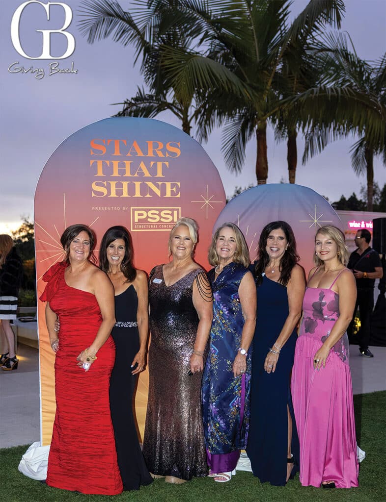 Sarena Talbert Lisa Clifford Dai Logan Philly Montbleau Lisa Paul Hill and Petra Ives'STARS THAT SHINE' and a 'Giving Back' logo in the corner.